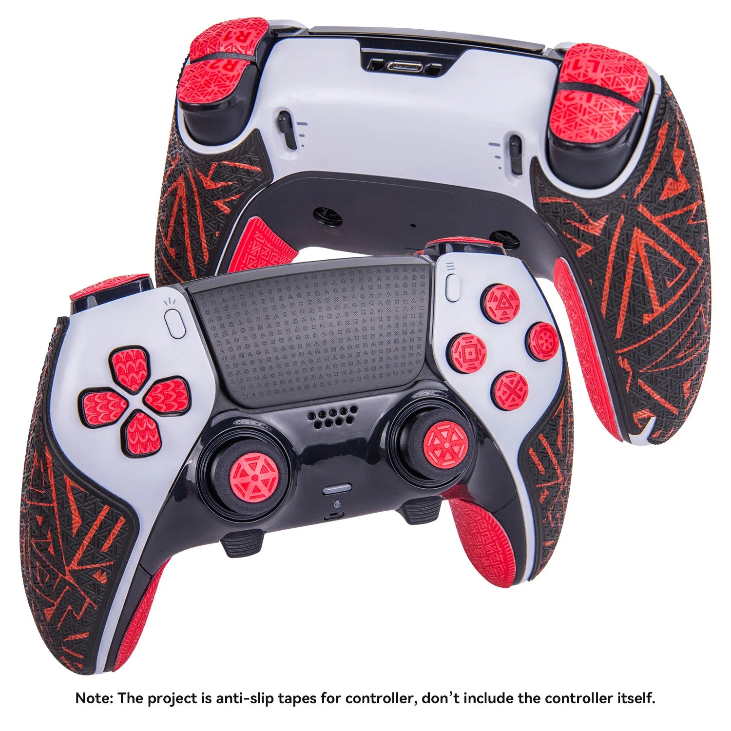 TALONGAMES Controller Grip Tapes Compatible with PS5 DualSense Edge,ELITE Version Color Anti Slip Tape,Multi-Texture Skin Kit