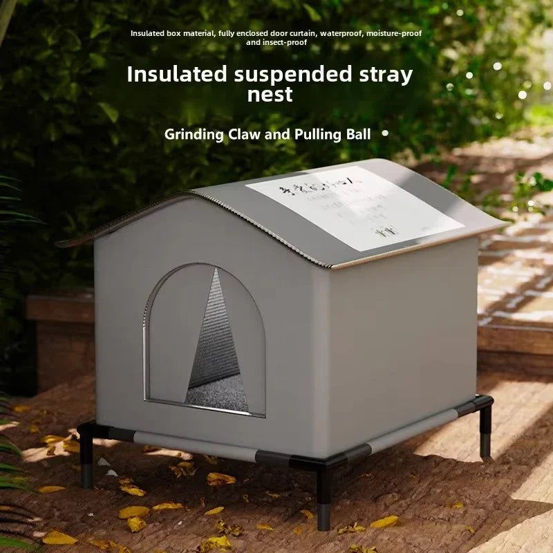 Cat House Waterproof Outdoor Winter Warm Pet Cave Sleeping Beds Tent Foldable Small Dog Puppy Supplies Universal Four Seasons