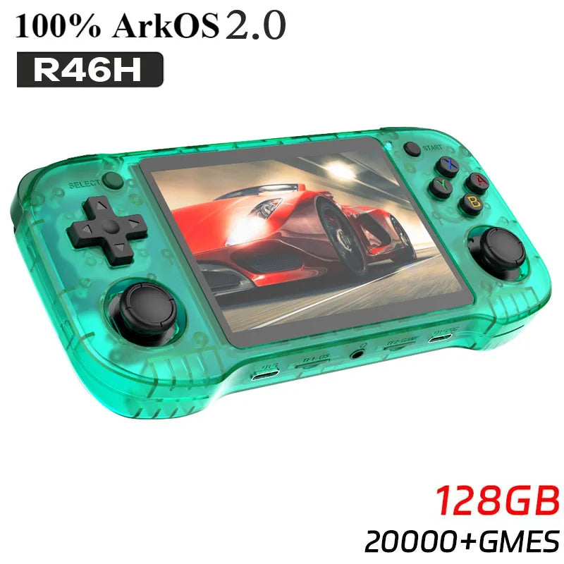 FUNKIDDY R46H  Handheld Video Game Console Retro Game Open-Source ARKOS 2.0 4.2 Inch IPS Screen 128G 20000+ Gaming Kids gifts
