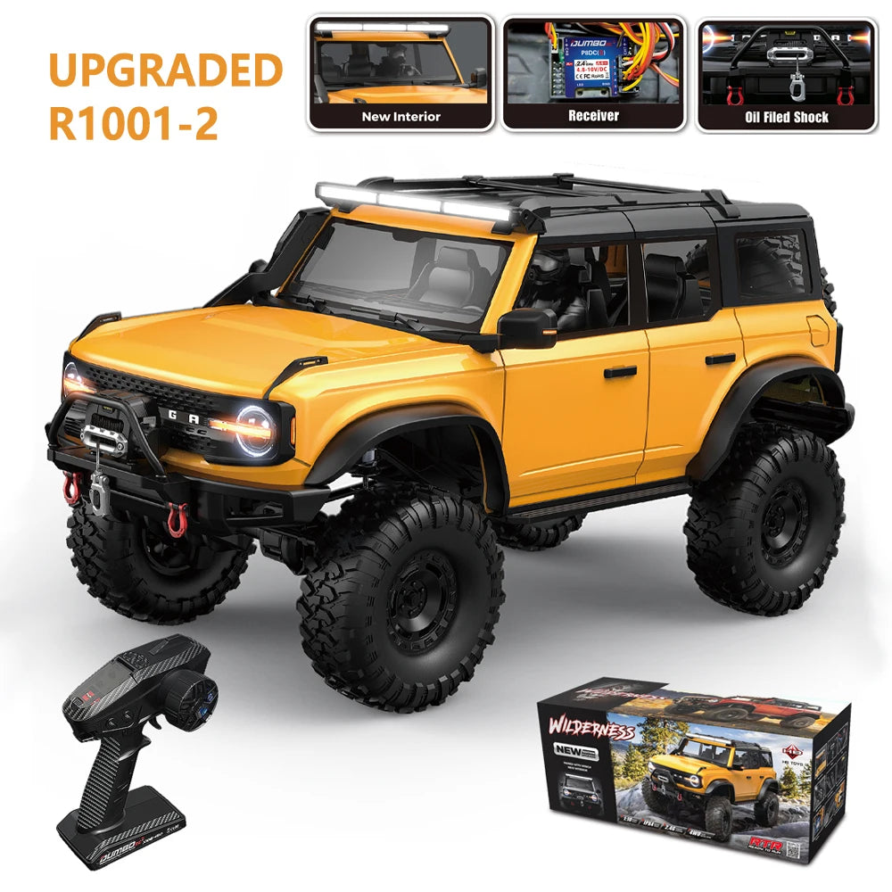 RC Crawler 1/10 Rc кола 4WD RTR HB R1001 с LED 2.4G електрическо дистанционно управление Rock Buggy офроуд превозно средство Rc коли за възрастни