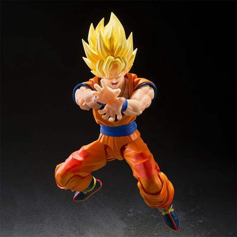 In Stock Genuine Bandai Dragon Ball Model Kit SHF Super Saiyan Son Goku The Games Begin Anime Action Figure Collection Model Toy