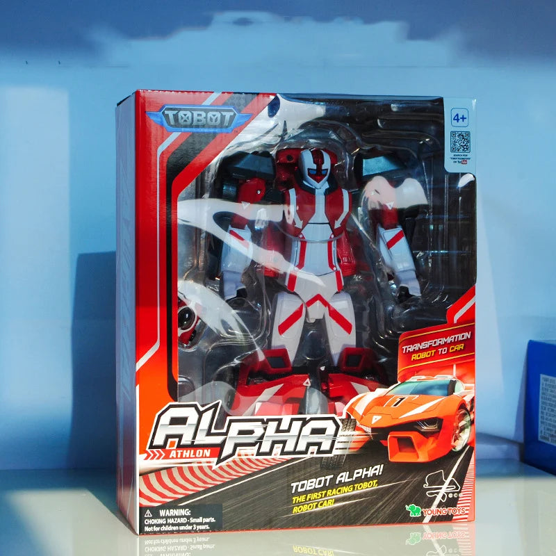 Original Tobot Deformation Robot 6 in 1 Transforming Car ALPHA  Action Figure Korea Anime Cartoon Brothers Warrior MAGMA Toys