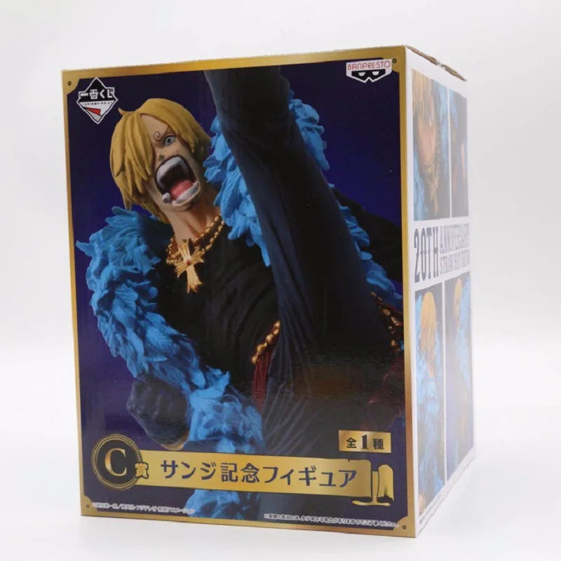 One Piece Фигура Аниме 20-та годишнина Синя Версия. Луфи Зоро Чопър Санджи Робин Франки Усоп Нами Брук Екшън Фигура Модел Играчка