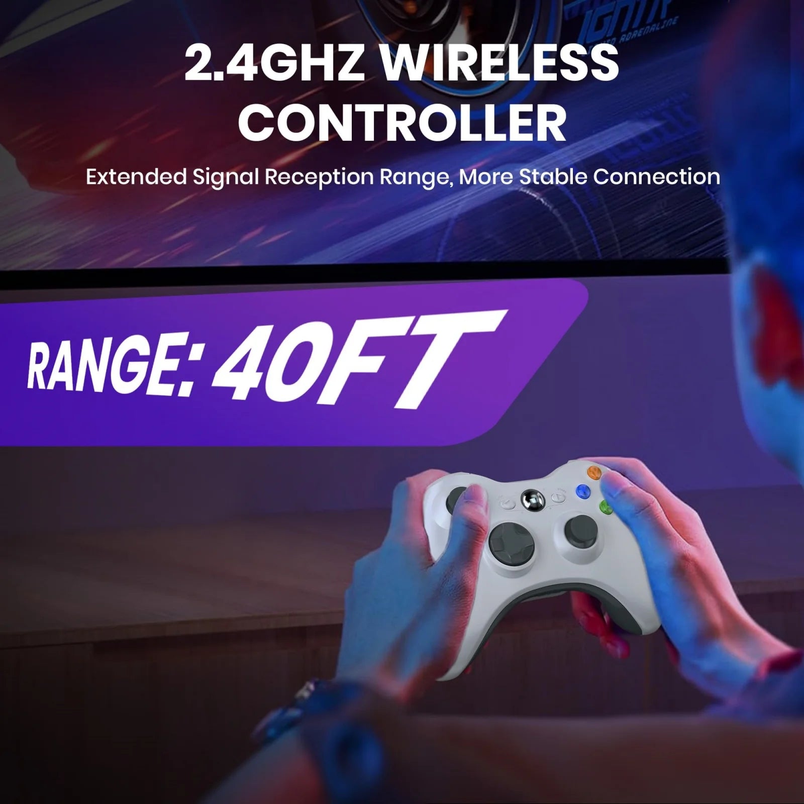 2.4G Wireless Controller for Xbox 360/360 Slim/PC Gamepad Video Game Rocker Dual Vibration Sensing Console Gaming Accessories