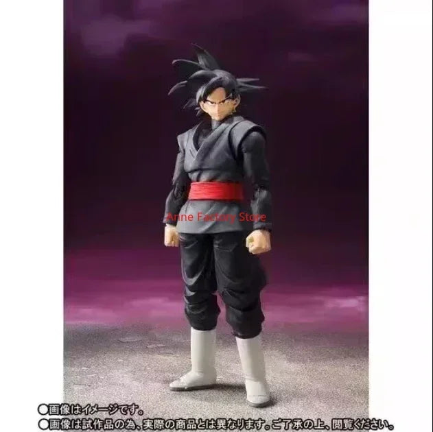In Stock 100% Original Bandai SHF SH FIGUARTS Dragon Ball Goku Goku Black Action Character Anime Model Toy Pink Hair PVC Gift
