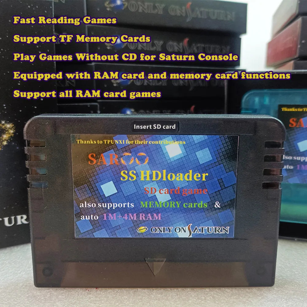 Saturn HD Loader SAROO Support English Menu SS Everdrive Cartridge Use TF Card Read ISO Adapter For SS Console