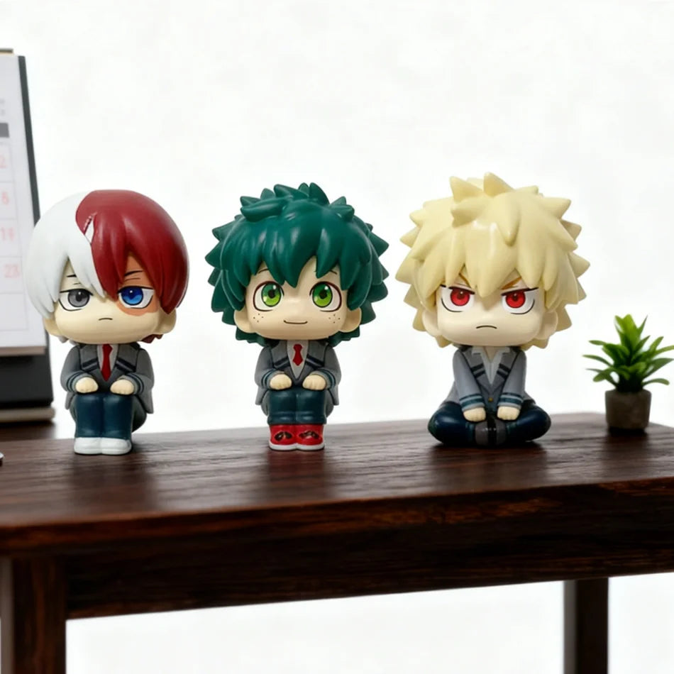 In Stock New Anime My Hero Academia Midoriya Izuku Bakugou Katsuki Ochaco Uraraka Anime Figure Toys for Kids Christmas Gift
