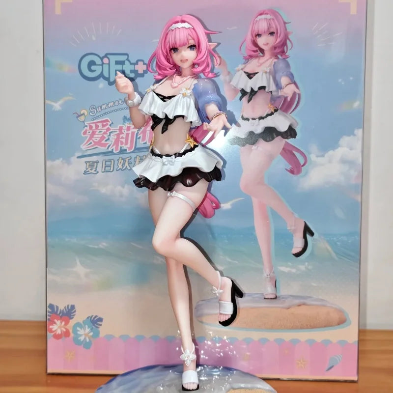 Offcial Genuine Myethos Gift+ Series Elysia Summer Rhapsody 1/8 Desktop Kawaii Dolls Anime Action Figure Toy Model Collection