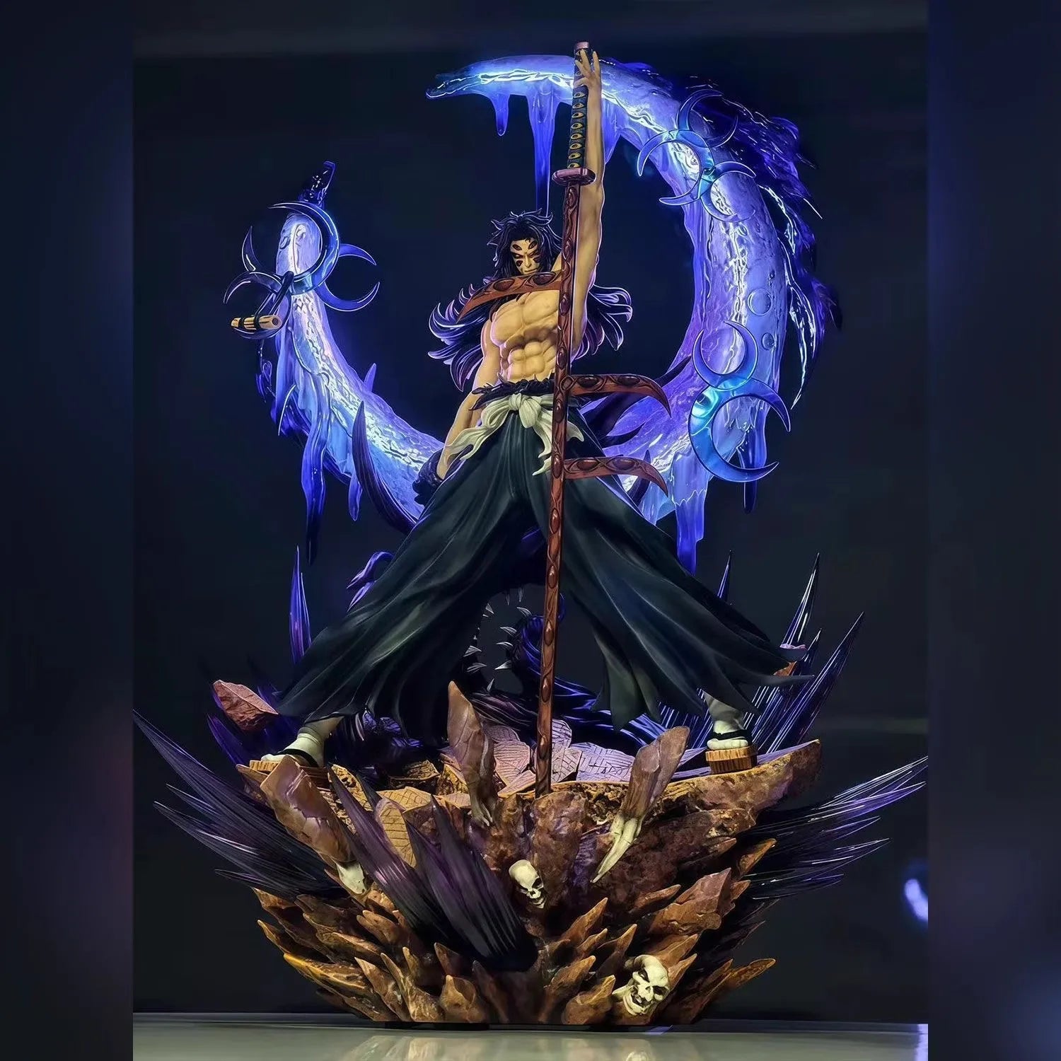 45CM Kokushibo X Jujutsu Kaisen Demon Slayer Anime Figure GK Moon Breathing Figurine ‌PVC Statue Decor Collection Model Toy Gift