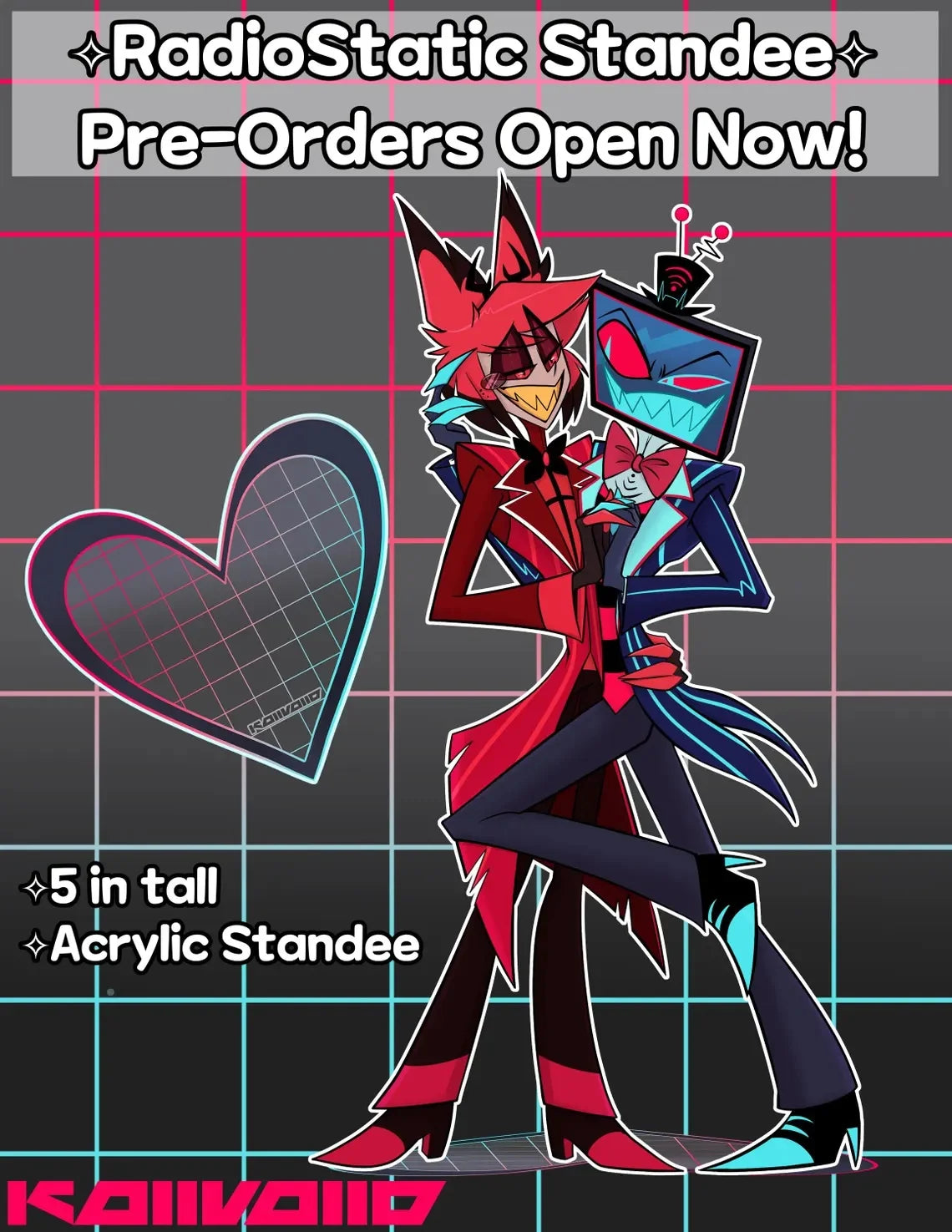 15Cm Creative Desktop Decorations Acrylic Standees for Hazbin Hotel Character Standing Plates Niffty Vaggie Charlie Husk Alastor