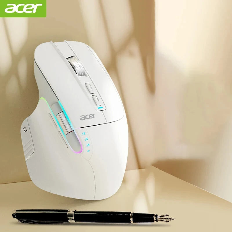 Acer Omr225 Gamer Maus Bluetooth Drahtlose Maus Dual Scroll Ergonomische Maus Programmierung Benutzerdefinierte 3 modus Gaming Mäuse Büro Mäuse