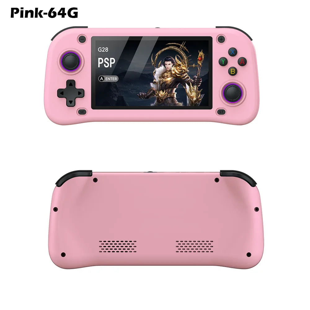 NEW G28 Retro Handheld Game Console Joystick 4.3 Inch HD IPS Screen Portable Pocket Video Player R36s 64GB 128GB Games Kid Gift