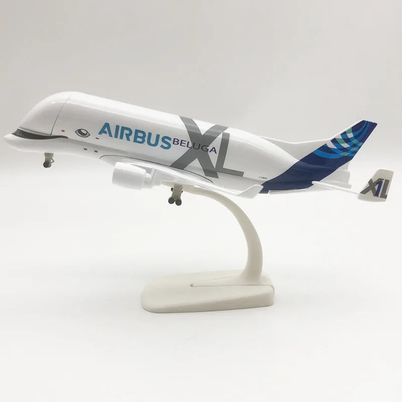 42cm Diecast Resin 20cm A330 Beluga Airlines Airplane 1:150 Scale Jet Airplane Openable Cargo Bay Aircraft Model Home Collection