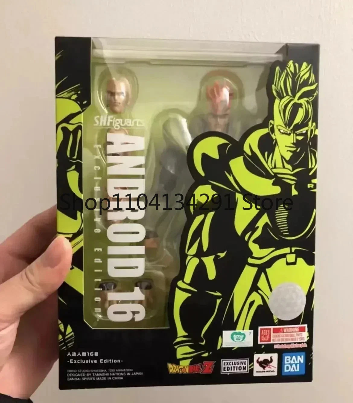 Original Bandai SHF Dragon Ball Android No. 16 SDCC Limited Edition CJ Convention Japan Figure Model Birthday Gift Toy