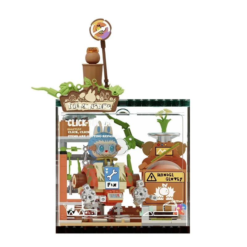 POPMART LABUBU THE MONSTERS Secret Forest Base Series of Building Blocks Blind Box Guess Bag Toys Doll Cute Anime Figure Gift