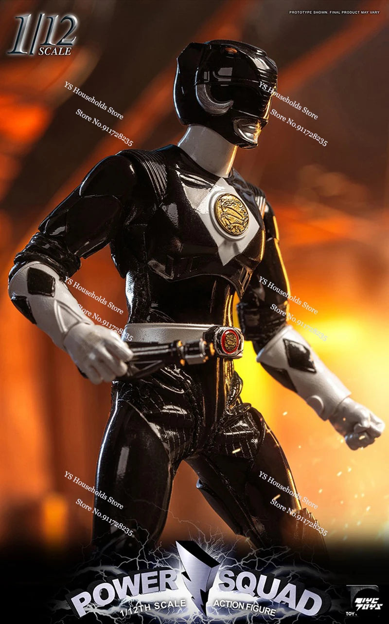 TOYS BATTALION Original TB020 1/12 Red White Black Green Pink Yellow Power Squads 6 Action Figures Delicate Model Collection