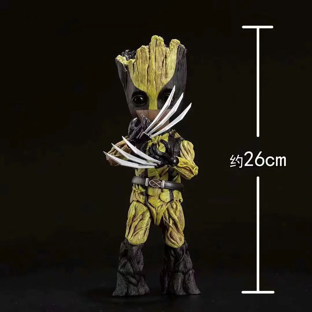 25cm Marvel Groot Cos Deadpool Wolverine Series Action Figure Hawkeye Movable Joint Figures Boy Toys Ornaments Birthday Gift