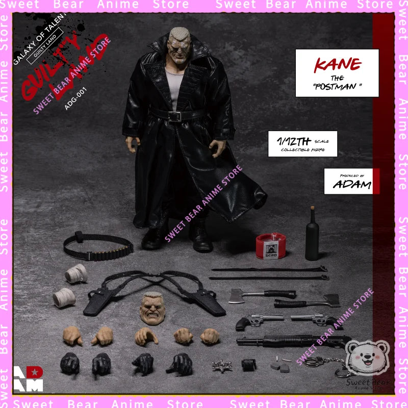 In Stock ADAM GUILTY LAND KANE Postman 1/12 Scale Sin City Fabric Outfit Soldier Action Figure Anime Model Trendy Toys Doll