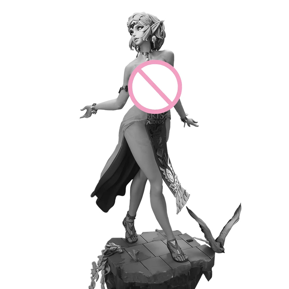 1:18 High-Detail Elara Lunarose Anime Figures | 3D Resin Miniature | Unpainted Fantasy Princess Style Model Kit (A1084)