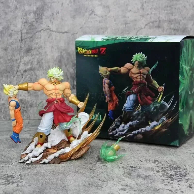 Gk Dragon Ball Action Figure Broly vs Son Goku Figure Statue PVC Collection Ornaments Anime Broli Goku Figurine Model Toys Gifts