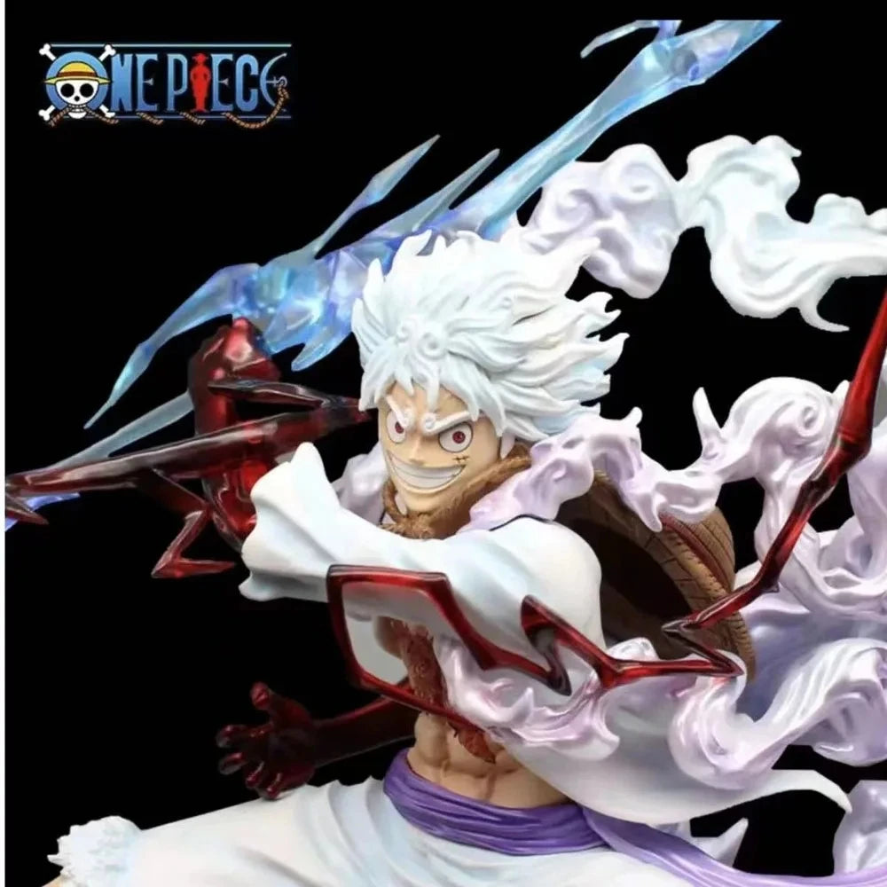 28 см One Piece Аниме Фигурка Бог на Слънцето Ника Луфи Gear 5 Версия Статуя Екшън Фигурка Модел Кукла Декорация Колекция Играчки Подаръци