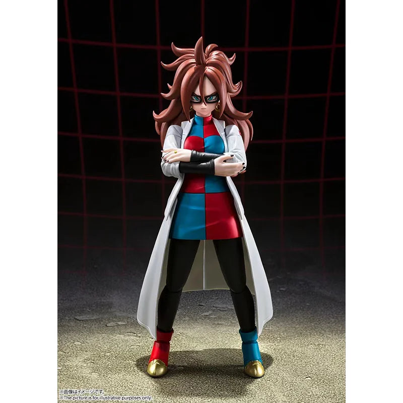 100% Original Bandai S.H.Figuarts SHF Dragon Ball Fighters Android 21 In Stock Anime Action Collection Figures Model Toys