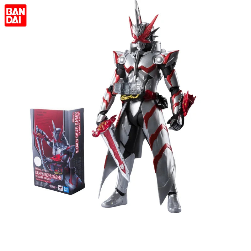 [In Stock] Bandai SHF Kamen Rider Soul Limited Saber Holy Sword Dragon Pattern Knight Articulated Figure  Anime Cartoon