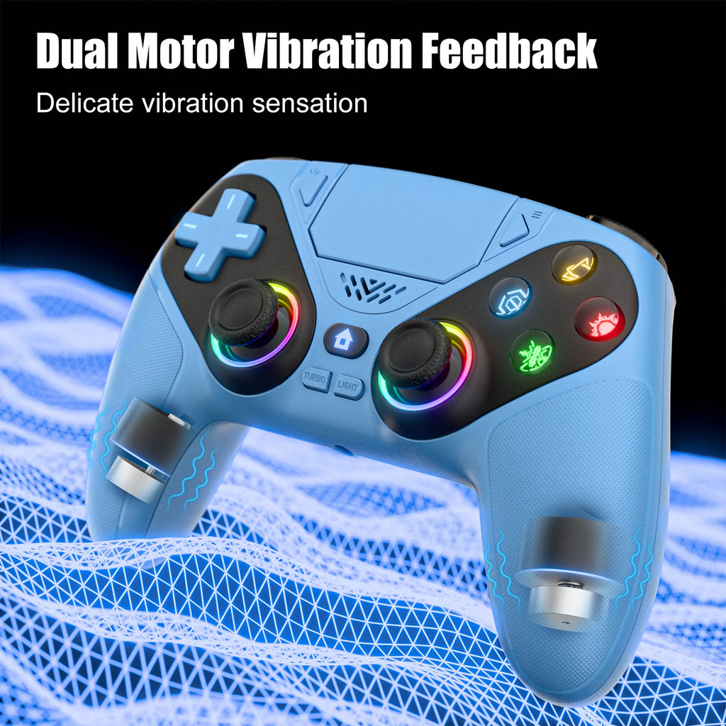 Gaming Controllers for PS5 Pro/Slim Gamepad Hall Effect Triggers RGB Controller Turbo Vibration Touch Programmable Button Handle