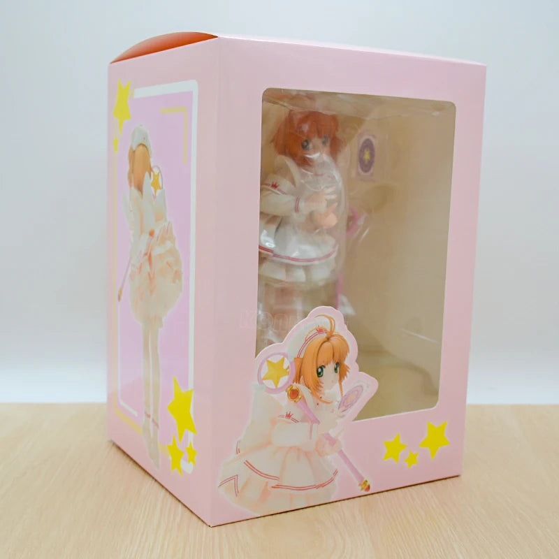19cm Cardcaptor Sakura Sakura Kinomoto Anime Girl Figure #918 Card Captor Sakura Kerberos/Kero-chan Action Figure Model Doll Toy