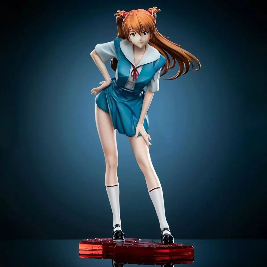 20cm 7.8 inch Anime Asuka Langley Soryu Action Figures Pvc Statue Desktop Ornamen Collection Statue Model Decoration Room Desk T