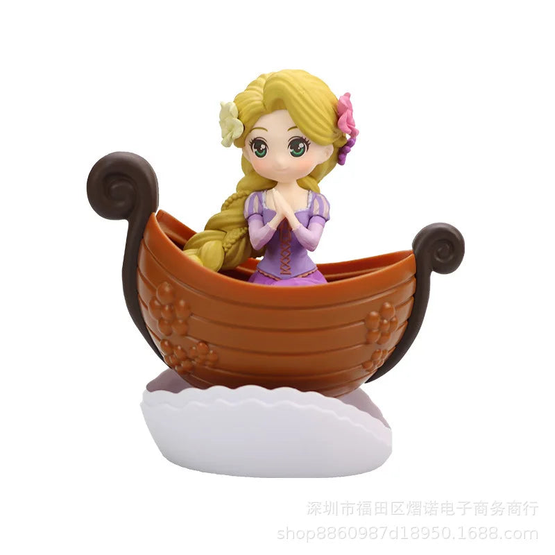 3pcs/set Creative Disney Princess Snow White Ariel Jasmine Cinderella Rapunzel Action Figure Toys Dolls Gift For Kids Girls
