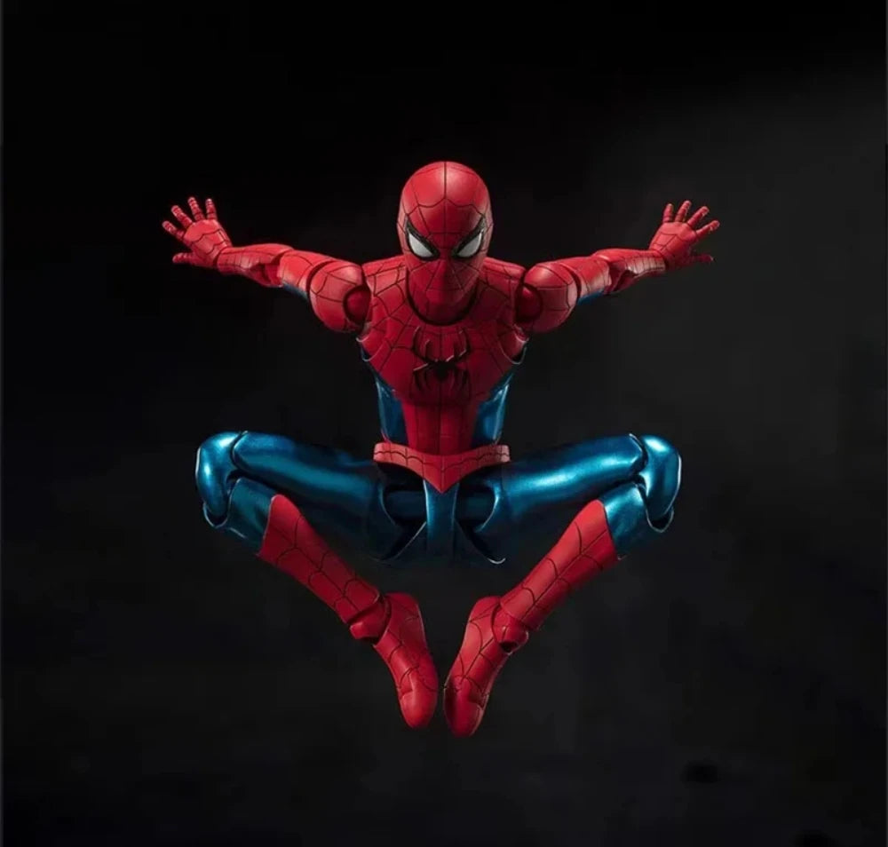 100% Original SH Figuarts SHF SPIDER MAN No Way Home New Red Blue Suit Tom Holland In Stock Anime Action Figures Model Toy Figua