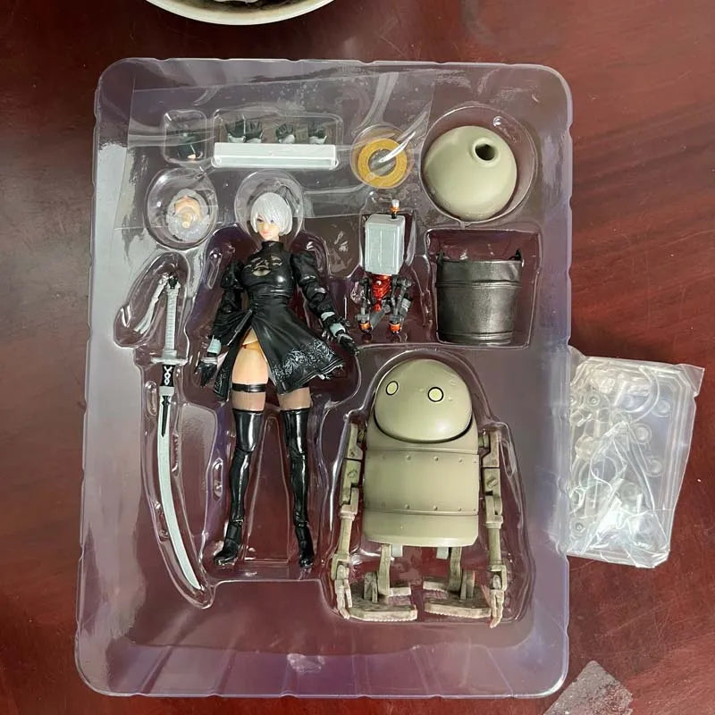 1475 NieR: Automata 2B & Machine Lifeform Figure YoRHa No.2 Type B Action Figure Model Toy Joint Movable Doll Desktop Decoration