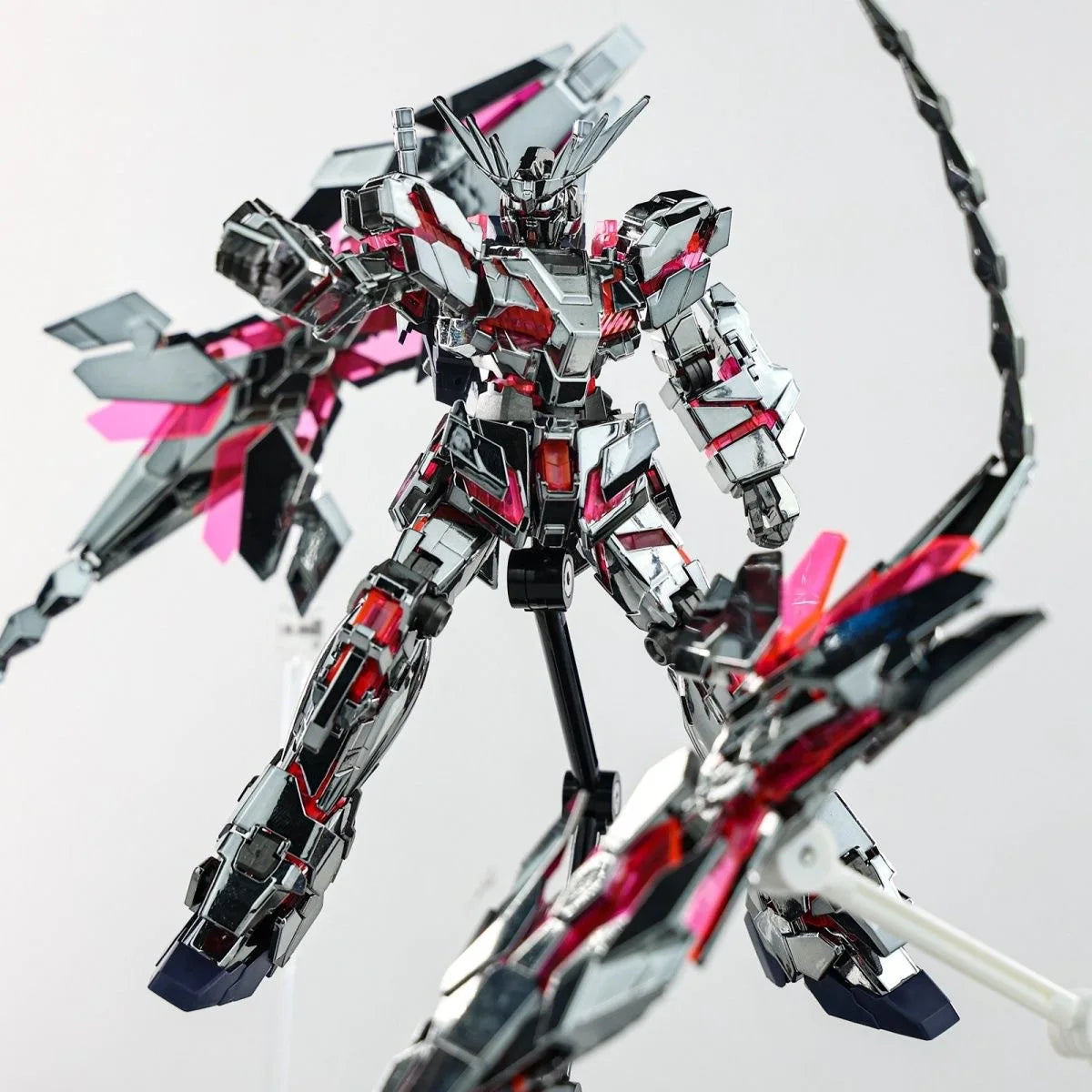 XINGDONG XD Phoenix Unicorn Nr. 3 HG 1/144 Zusammenbaumodellbausätze Galvanisierte Actionfigur aus dunklem Stahlsilber von Phoenix Roboterspielzeug