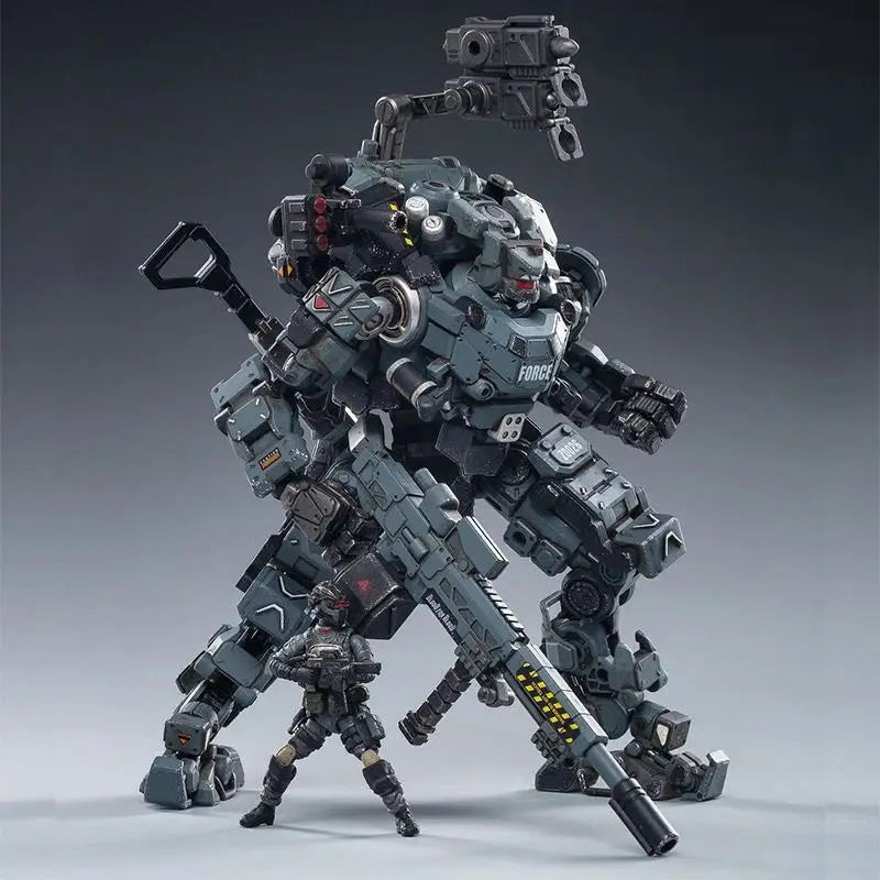 Official Genuine Joytoy Mecha, Steel Bone Robot Toy, Full Articulation Indust Equipped  Military Style Collectible Action Figure