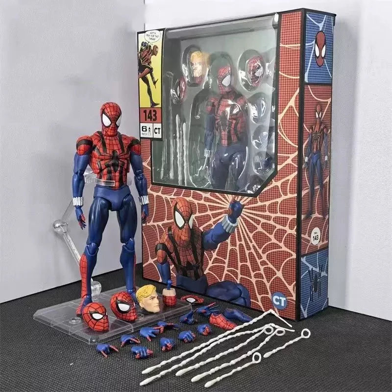 In Stock Ct Toys Spiderman Mafex 143 Ben Reilly Comic Ver The Amazing Spider-Man 001 Anime Action Figure Figurine Toys Kids Gift