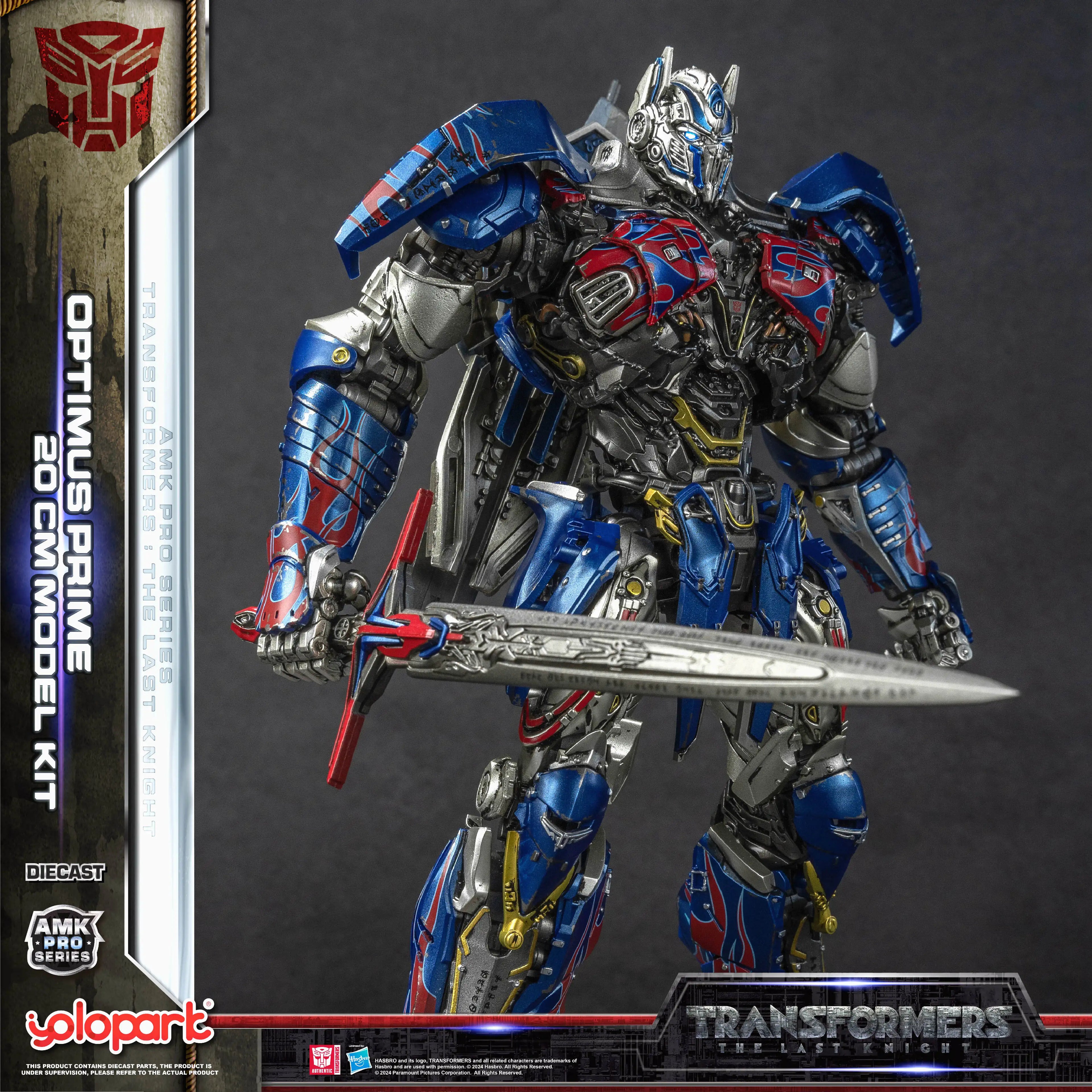 YOLOPARK Transformers Model: The Last Knight AMK PRO Series 20cm Optimus Prime Model Kit Action Figures Toy For Boy Men