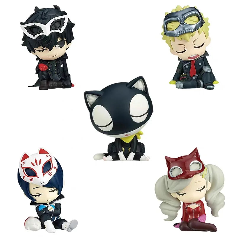 Persona 5 Amamiya Ren Morgana Shoulder On Shoulder Q-Version Model Desktop Ornament Anime Action Figure Model Toy Birthday Gift