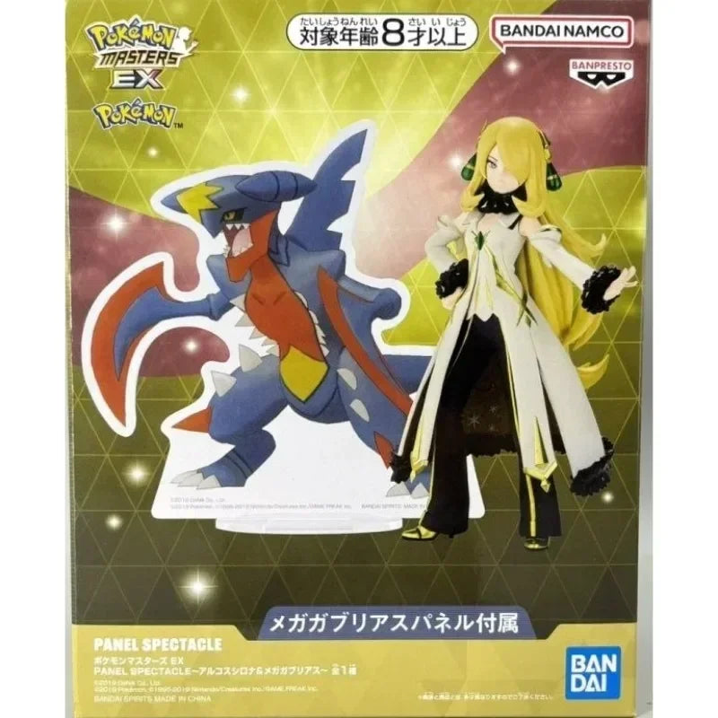Bandai Pokemon Masters EX Panel Spectacle Arcues Cynthia  Mega Garchomp Figure Figures Anime Model Genuine Toy Gift Doll AS