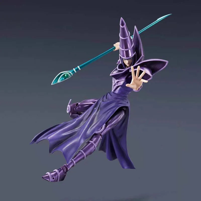 Bandai Authentic Yu Gi Oh Anime Figure SHM Black Magician High Poseability Collectibles Action Figures Toys For Boys Gift