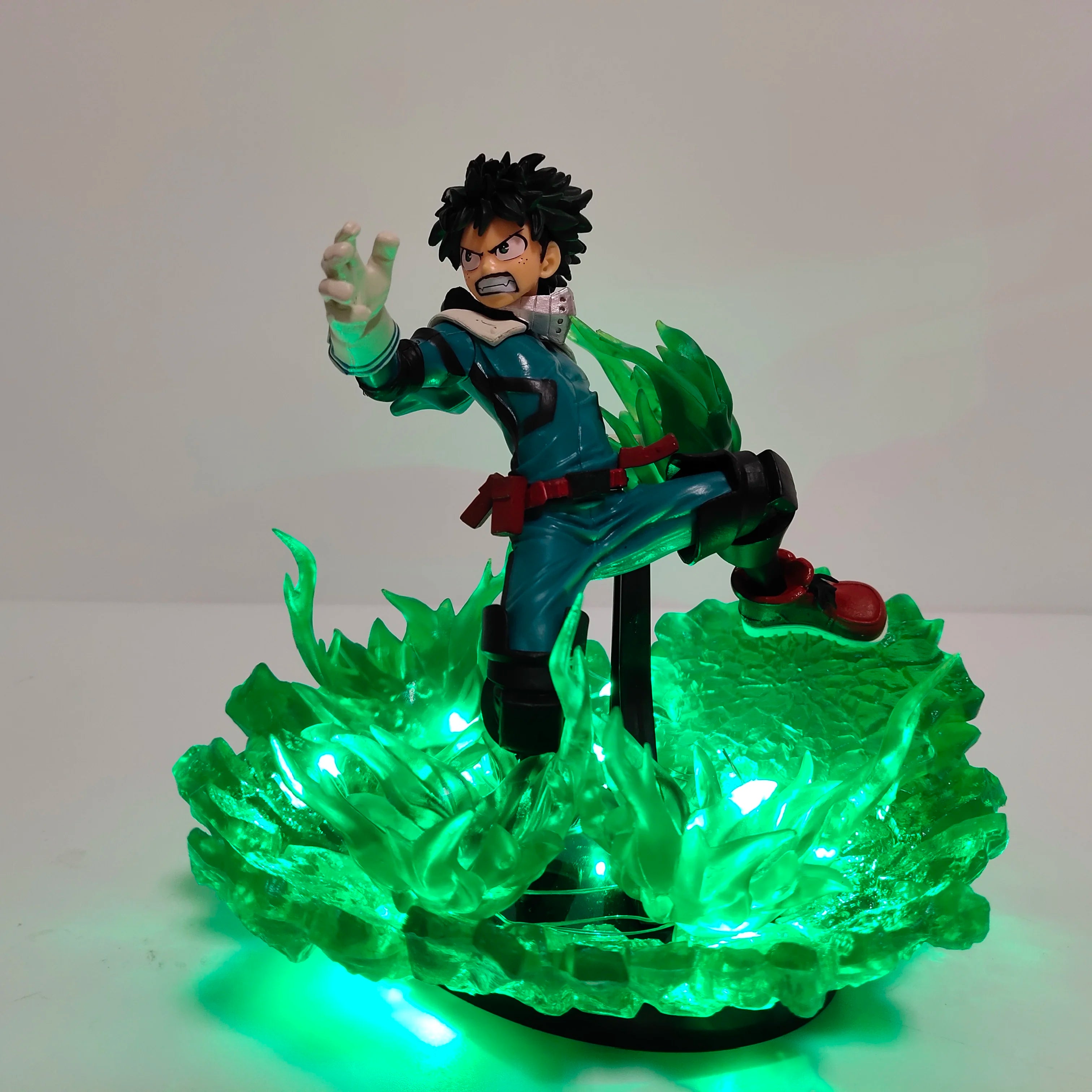 My Hero Academia Anime Midoriya Izuku & Bakugou Katsuki Lamp Led Bulb Action Figures Model Figurine Figure & Base & Lamp DIY
