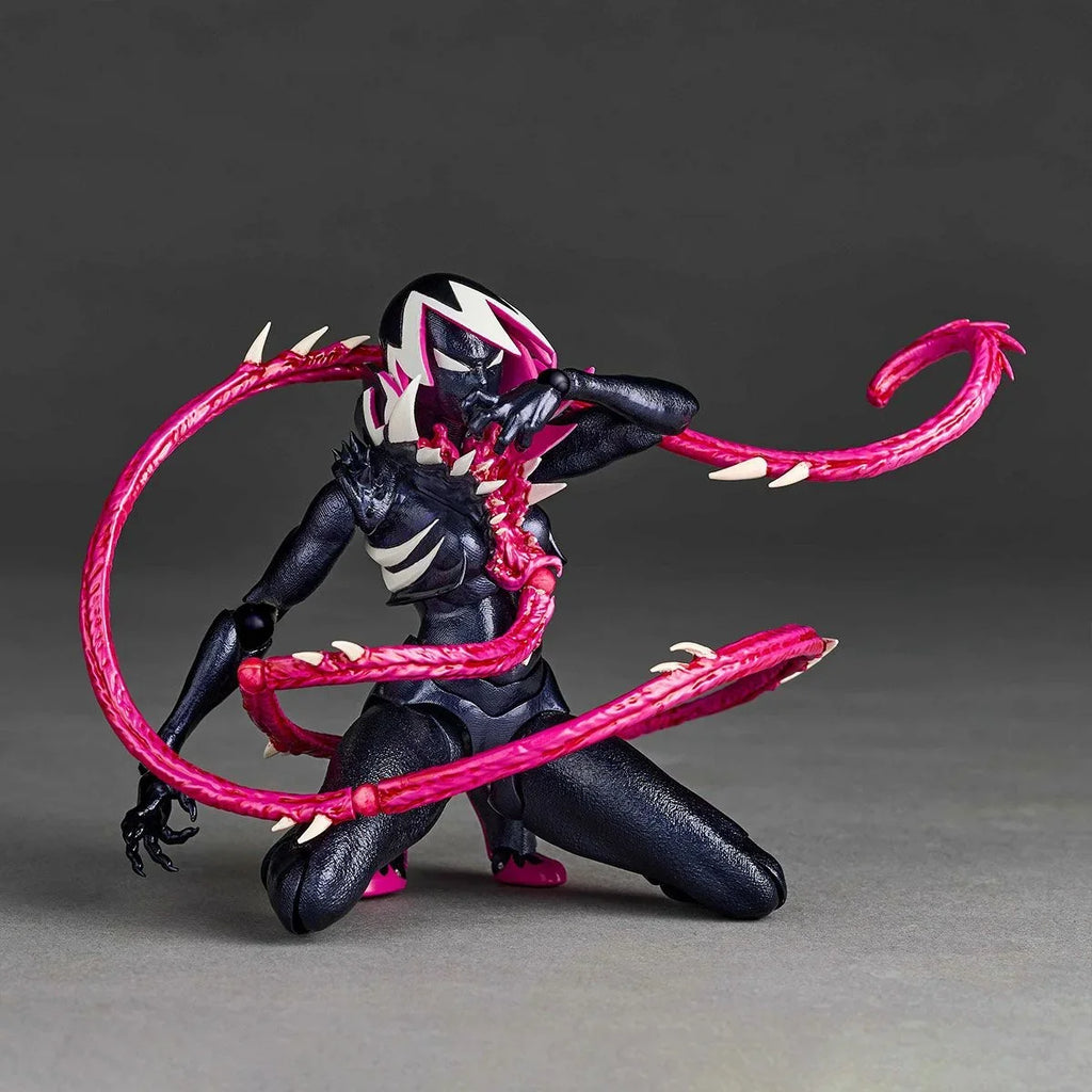 Original Kaiyodo Amazing Yamaguchi spiderman-Gwen - Gwenom Anime Figure Action Figure Model Decoration Garage Kit  Gifts Toys