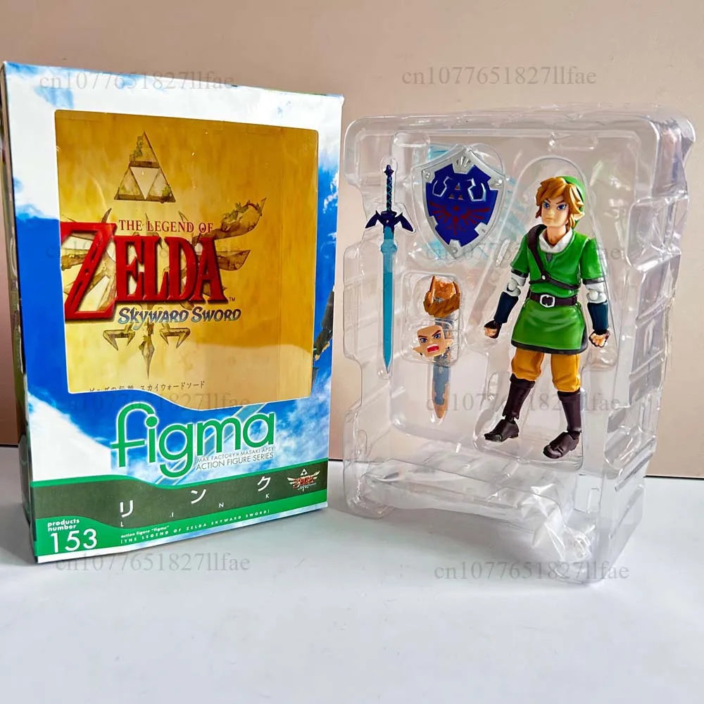 Figma 153 The Legend of Zelda 153 Skyward Sword 14cm Link Action Figure Model Toy Joint Movable Doll Room Ornament Gift For Kids