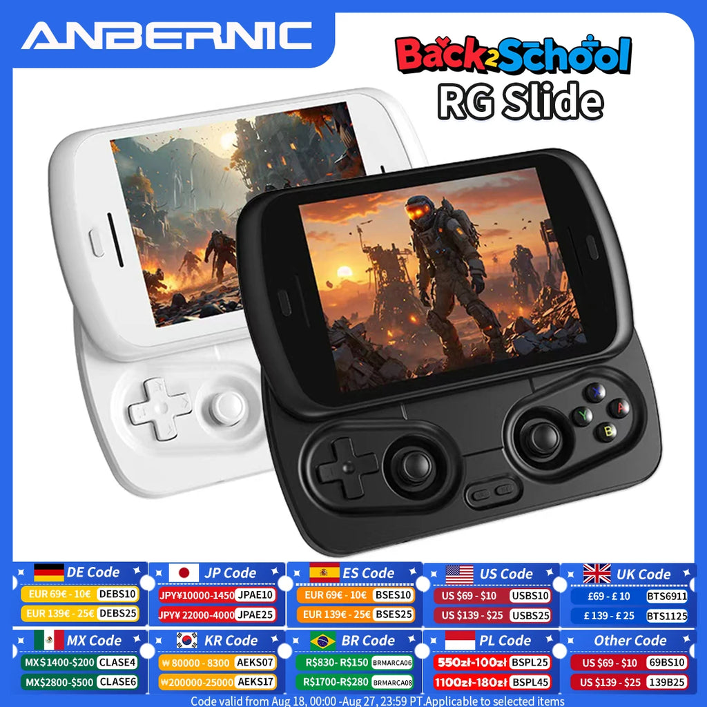 ANBERNIC RG Slide Video Handheld Game Console 4.7" LTPS In-Cell Screen Android 5000mAh Supports WIFI FOTA 1080p-DP Out Streaming