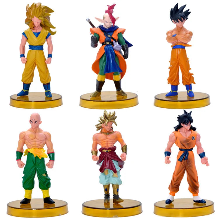 6Pcs/1Set WCF BANDAI Anime Dragon Ball Son Goku Burdock Series Figure Karifura Broli Set Model Toy Gift Collection Aciton Figure
