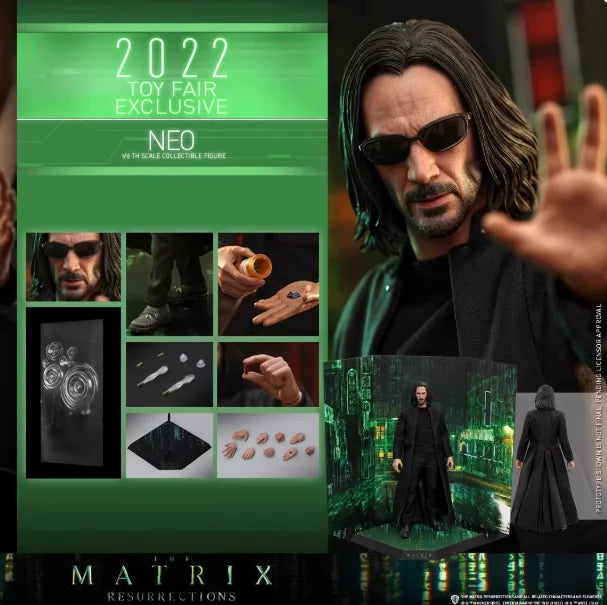 HT HotToys MMS657 1/6th Scale Collectible Neo Cloth Action Figure The Matrix Resurrections Movie Keanu Reeves 12inch Soldier