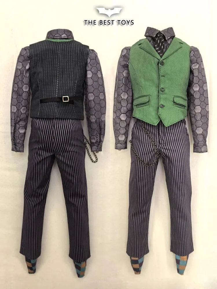 THE BEST TOYS 1/6 Male Soldier Robber Purple Coat Suit Leather Shoes Set Accessories Toy Fit 12'' Action Figure In Stock
