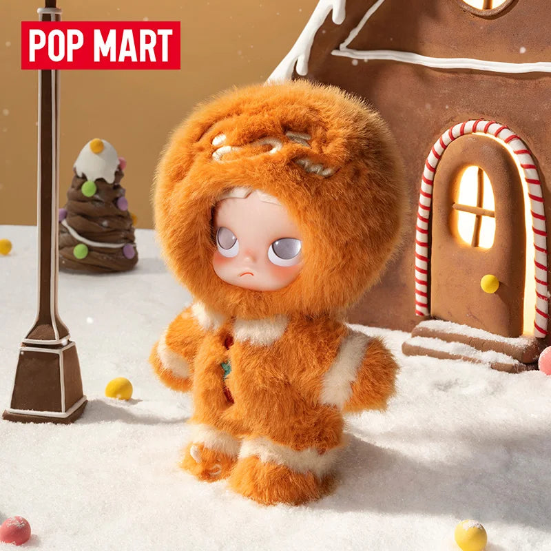 New Genuine POPMART Zsiga Gingerbread Man 1/8 Action Figure toy Kawaii Doll Desktop Decoration Model Christmas Gifts For Family