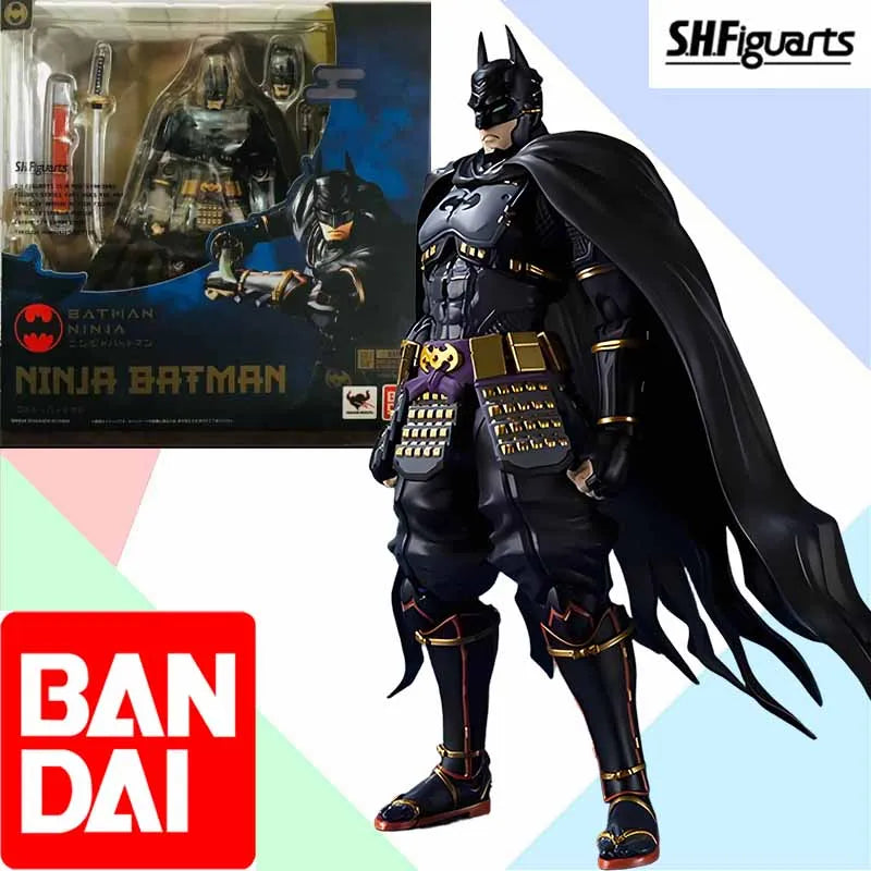 Bandai Original MODEL KIT SHF Ninja Batman THE JOKER& Batman Action Figure Model Toys Gifts For boys Collectible Foam box sends