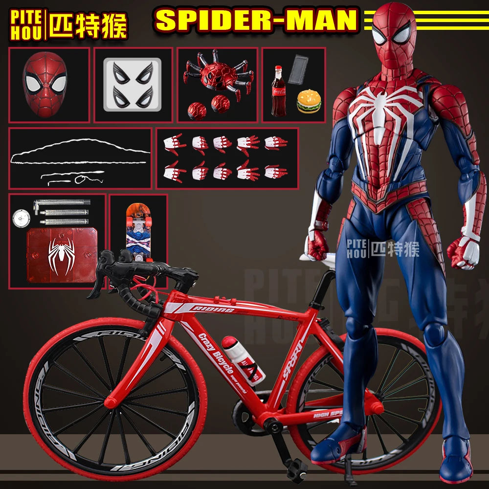 Spider Man Upgrade Suit Ps4 Game Edition Spiderman Action Figure Collectable Model Toy
